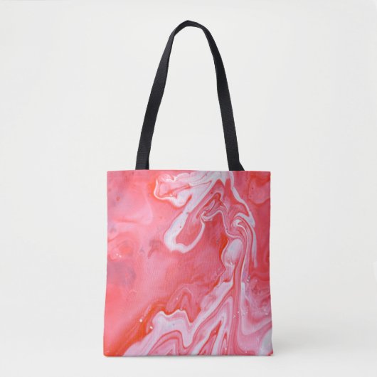 Abstraktes rotes und graues Bild Tasche (Vorderseite)