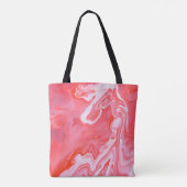 Abstraktes rotes und graues Bild Tasche (Rückseite)
