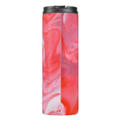 Abstraktes rotes und graues Bild Thermosbecher (Rückseite)