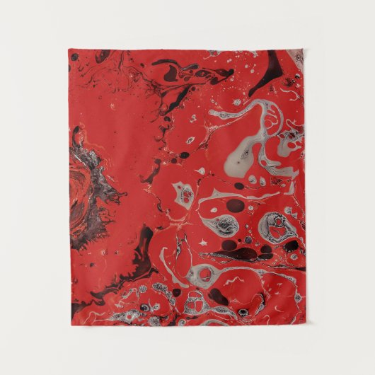Abstraktes rotes und graues Bild Wandteppich (Vorderseite)