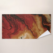 ABSTRAKTES ROTES UND GRAUES WALLPAPIER BADEHANDTUCH (Badehandtuch)