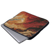 ABSTRAKTES ROTES UND GRAUES WALLPAPIER LAPTOPSCHUTZHÜLLE (Vorne Knopf)