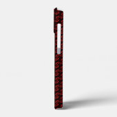 Abstraktes rotes und schwarzes Muster Case-Mate iPhone Hülle (Rückseite / Links)