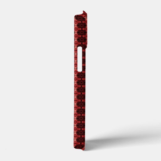 Abstraktes rotes und schwarzes Muster Case-Mate iPhone Hülle (Rückseite / Rechts)