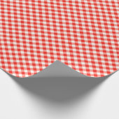 Abstraktes rotes und weißes Büffel-Verpackungspapi Geschenkpapier (Ecke)