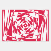 Abstraktes, rotes und weißes Illusionsdesign Geschenkpapier Set (Vorderseite)