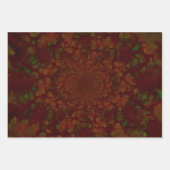 Abstraktes Rotes Weiß Grün Elegant Schöne Flora Geschenkpapier Set (Vorderseite 3)