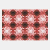 Abstraktes Rotes Weiß Grün Elegant Schöne Flora Geschenkpapier Set (Vorderseite 2)