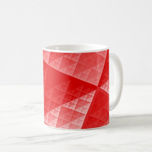abstraktes Rotmuster Kaffeetasse (VorderseiteRechts)