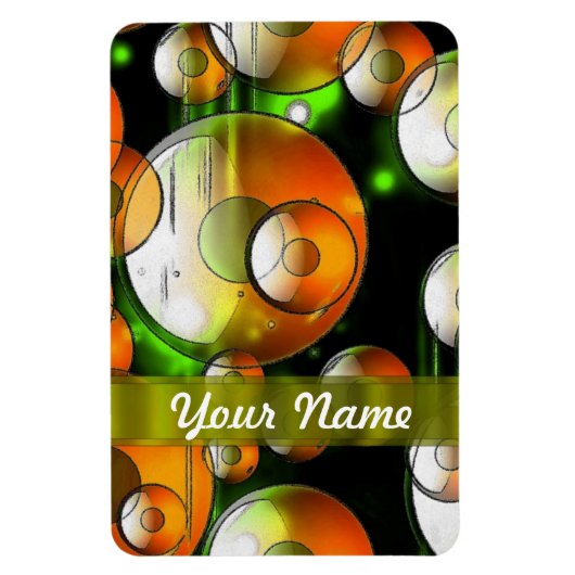 Abstraktes Rundmuster Magnet (Vertikal)