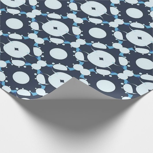 Abstraktes Rundmuster mit geometrischen Elementen Geschenkpapier (Ecke)