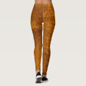 Abstraktes rustikales Goldpapier Leggings (Rückseite)