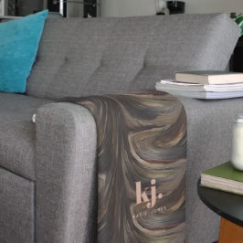 Abstraktes Rustikales Holzkörnmuster Monogramm Sherpadecke