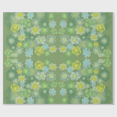 Abstraktes, salziges, florales Farbmuster Geschenkpapier (Flach)