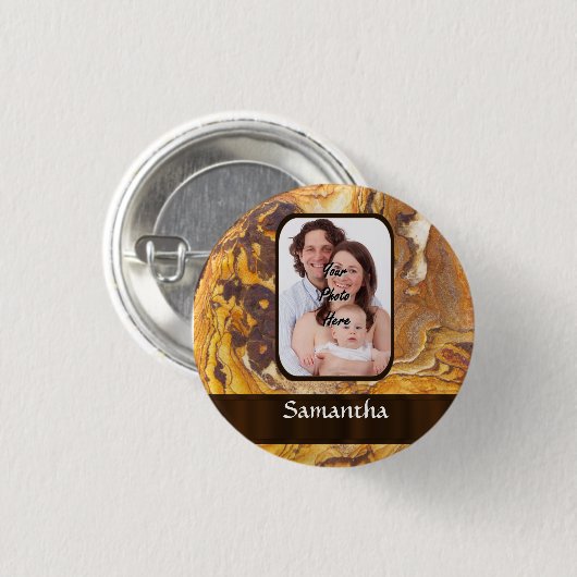 Abstraktes Sandsteinmuster Button (Vorne & Hinten)