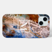 Abstraktes Sandstrand-Muster Wasserschaum-Monogram Case-Mate iPhone Hülle (Rückseite (Horizontal))