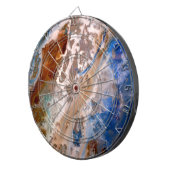 Abstraktes Sandstrandmuster mit Schaumwasser Dartscheibe (Vorderseite rechts)