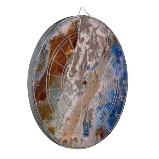 Abstraktes Sandstrandmuster mit Schaumwasser Dartscheibe (Vorderseite Links)