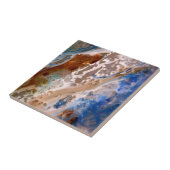 Abstraktes Sandstrandmuster mit Schaumwasser Fliese (Seite)