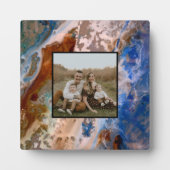 Abstraktes Sandstrandmuster mit Schaumwasser Fotoplatte (Vorderseite)