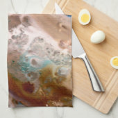 Abstraktes Sandstrandmuster mit Schaumwasser Geschirrtuch (Viertel Falte)