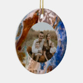 Abstraktes Sandstrandmuster mit Schaumwasser Keramik Ornament (Rechts)