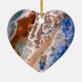 Abstraktes Sandstrandmuster mit Schaumwasser Keramikornament (Vorne)