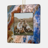 Abstraktes Sandstrandmuster mit Schaumwasser Keramikornament (Links)