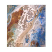 Abstraktes Sandstrandmuster mit Schaumwasser Notizblock (Vorderseite)