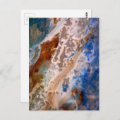 Abstraktes Sandstrandmuster mit Schaumwasser Postkarte (Vorne/Hinten)