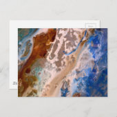 Abstraktes Sandstrandmuster mit Schaumwasser Postkarte (Vorne/Hinten)