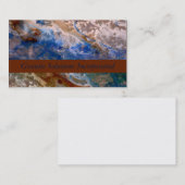 Abstraktes Sandstrandmuster mit Schaumwasser Visitenkarte (Vorne/Hinten)