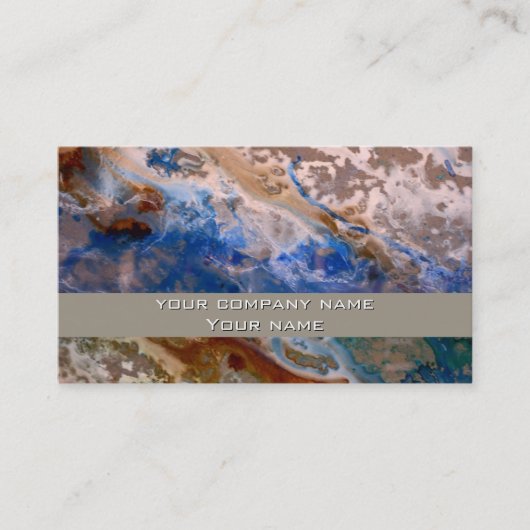 Abstraktes Sandstrandmuster mit Schaumwasser Visitenkarte (Vorderseite)