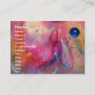 ABSTRAKTES SAPPHIRE, leuchtend rosa blau Visitenkarte