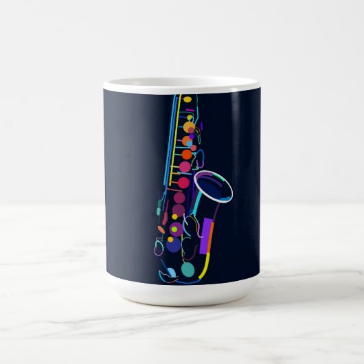 Abstraktes Saxophon Kaffeetasse (Mittel)
