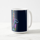 Abstraktes Saxophon Kaffeetasse (VorderseiteRechts)