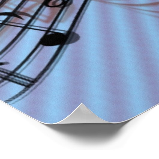 Abstraktes saxophone Poster (Ecke)