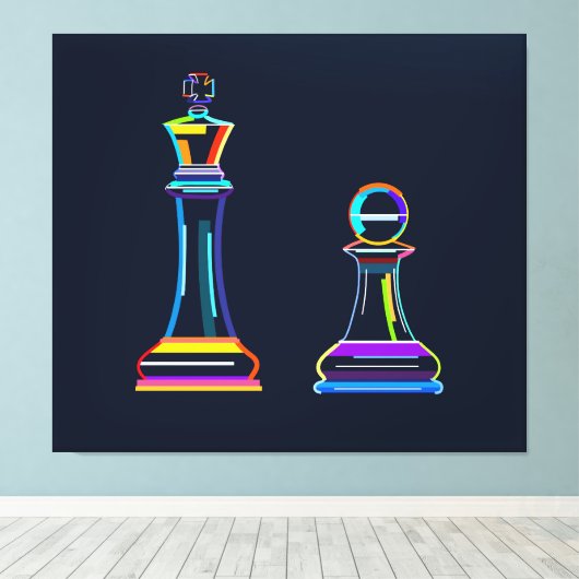 Abstraktes Schach Leinwanddruck (Insitu (Holzboden))