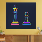Abstraktes Schach Leinwanddruck (Insitu (Wohnzimmer))