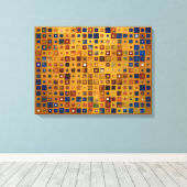 Abstraktes Schachmuster Leinwanddruck (Insitu (Holzboden))