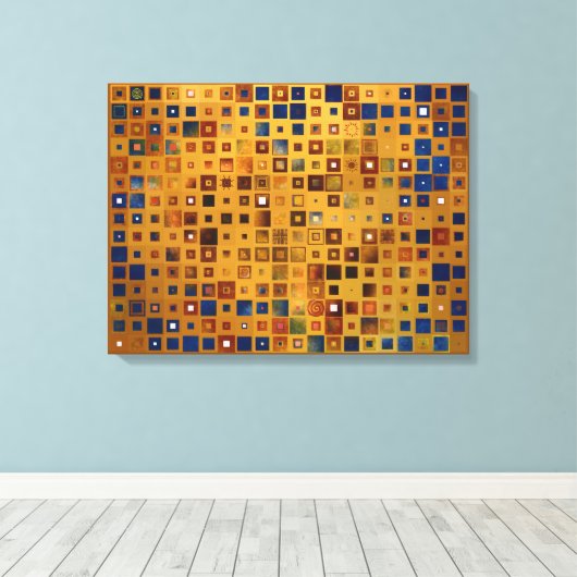 Abstraktes Schachmuster Leinwanddruck (Insitu (Holzboden))