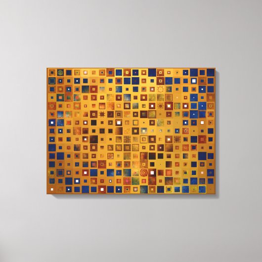 Abstraktes Schachmuster Leinwanddruck (Vorderseite)