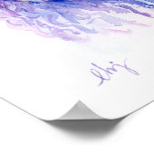 Abstraktes Schafportrait mit Aquarellfarbe Poster (Ecke)