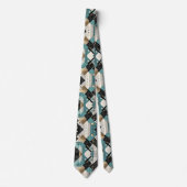 Abstraktes Schaltbrett - Retro Mid Century Modern Krawatte (Vorderseite)