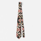 Abstraktes Schaltbrett - Retro Mid Century Modern  Krawatte (Vorderseite)