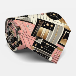 Abstraktes Schaltbrett - Retro Mid Century Modern Krawatte