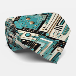 Abstraktes Schaltbrett - Retro Mid Century Modern Krawatte