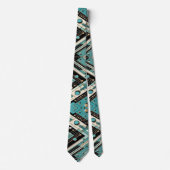 Abstraktes Schaltbrett - Retro Mid Century Modern Krawatte (Vorderseite)