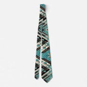 Abstraktes Schaltbrett - Retro Mid Century Modern Krawatte (Rückseite)