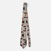 Abstraktes Schaltbrett - Retro Mid Century Modern  Krawatte (Vorderseite)